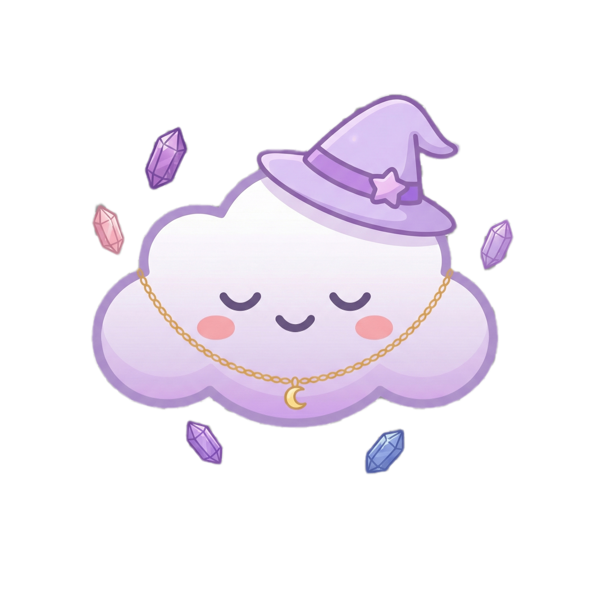 Drift, DreamDump's AI dream companion — a cute cloud character with a witch hat